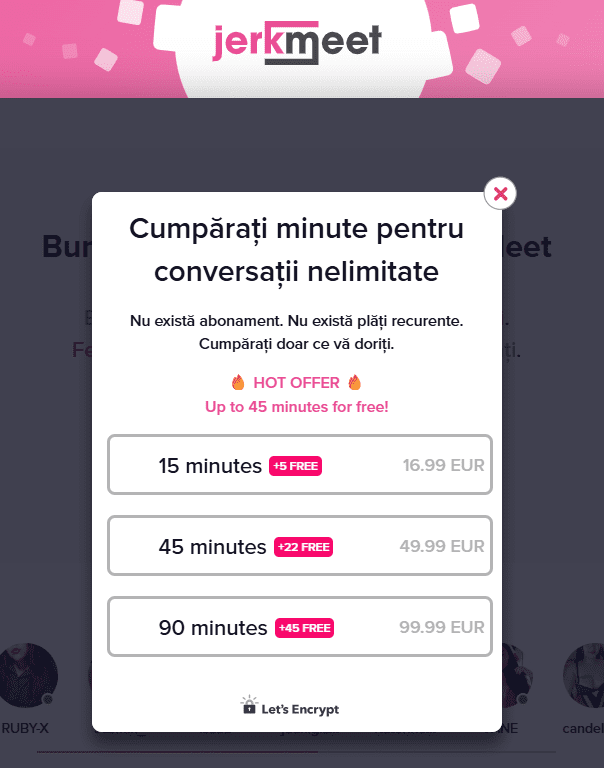 JerkMeet: O altă clonă Emvado Webadvertising B.V. care-ți golesc portofelul, chat fals după chat fals Cât costă JerkMeet: Preț