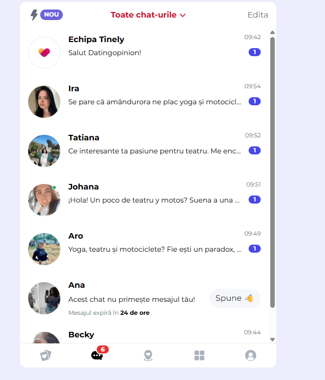 primele mesaje în primele minute după înregistrare. Un succes răsunător!