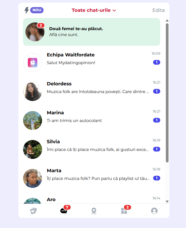 Aici puteți vedea numărul mare de mesaje pe care le primim la câteva secunde după înregistrare.