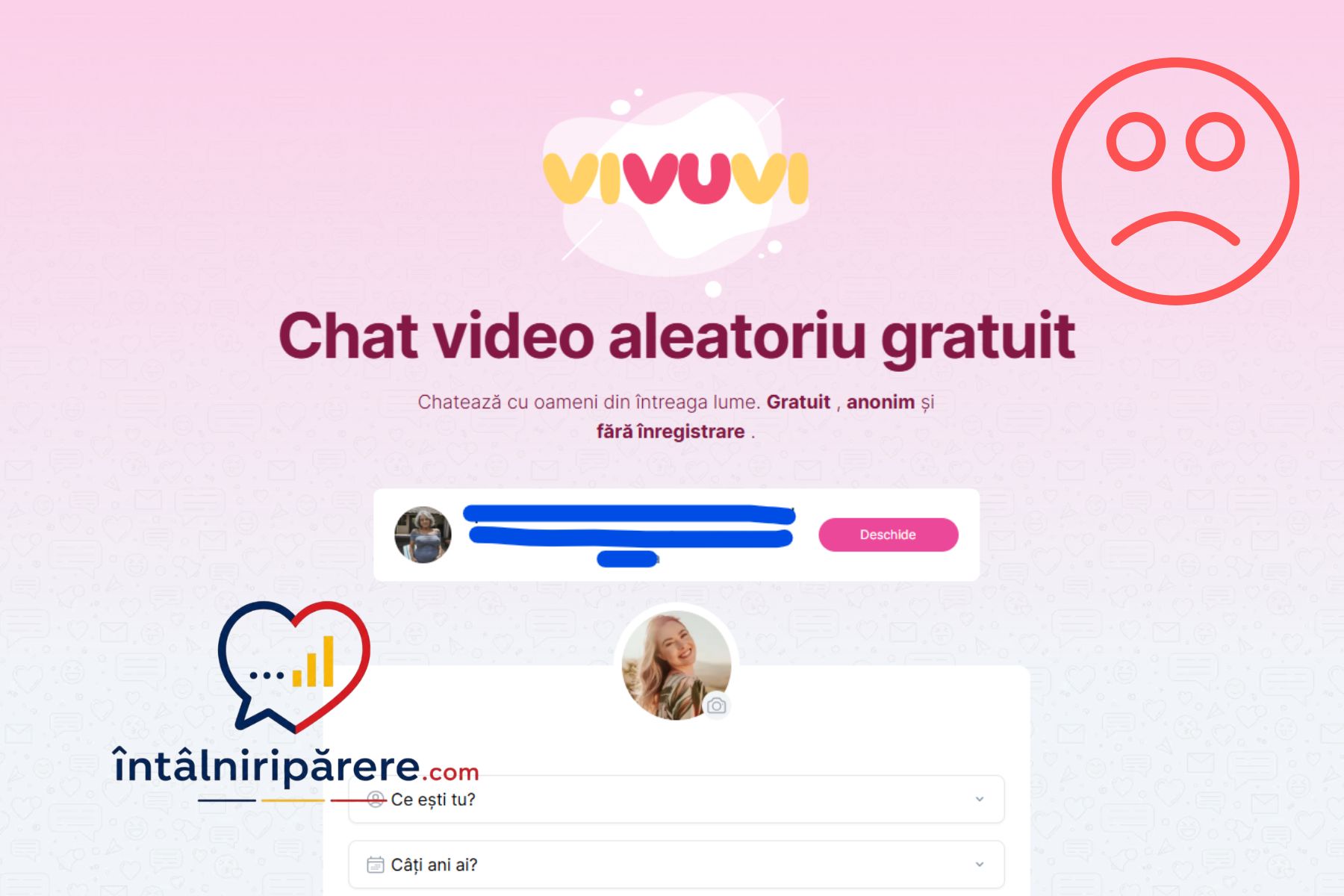 Vivuvi: Chat video aleatoriu gratuit sau doar o altă țeapă de afiliere din aceeași rețea de clone?